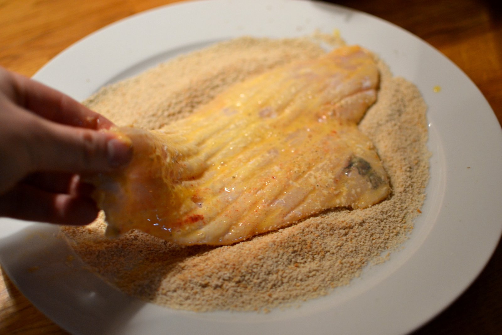 breaded plaice